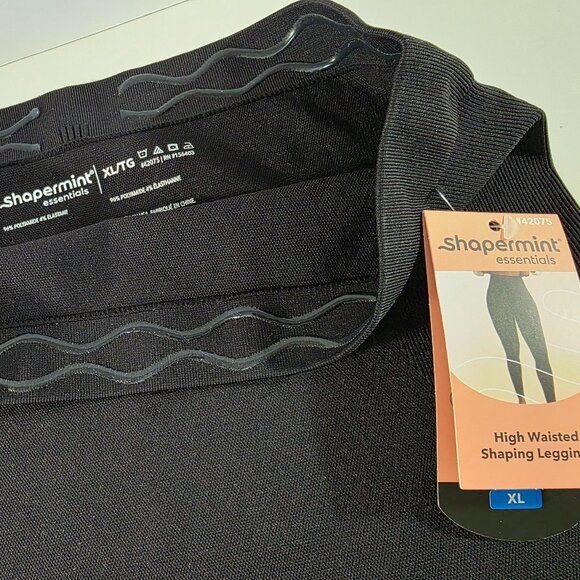 Shapermint Essentials Seamless Comfort Mid-Waist Shaping Leggings XL Black - Picture 1 of 4